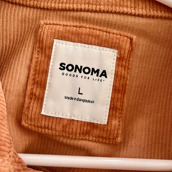 Sonoma Tan Corduroy Button Down Jacket - Picture 2 of 4